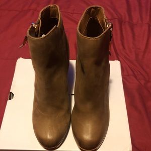 Brown booties from Aldo.